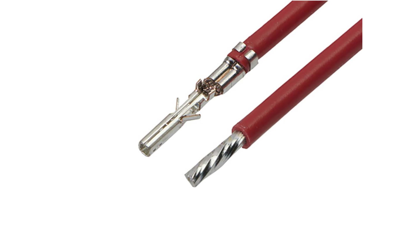 Molex Female Micro-Fit 3.0 to Unterminated Crimped Wire, 300mm, 0.50mm², Red