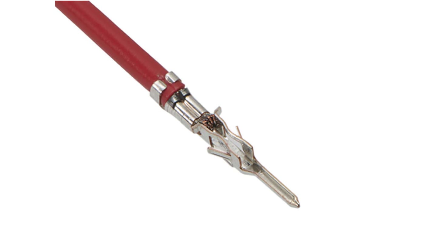 Molex Male Micro-Fit 3.0 to Unterminated Crimped Wire, 225mm, 0.75mm², Red