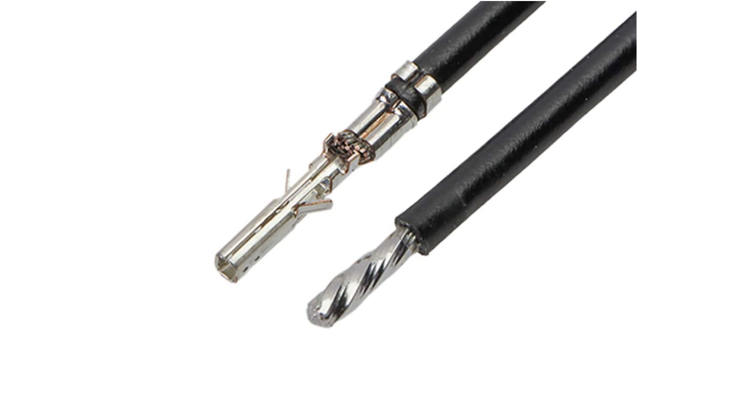 Molex Female Micro-Fit 3.0 to Unterminated Crimped Wire, 300mm, 18AWG, Black