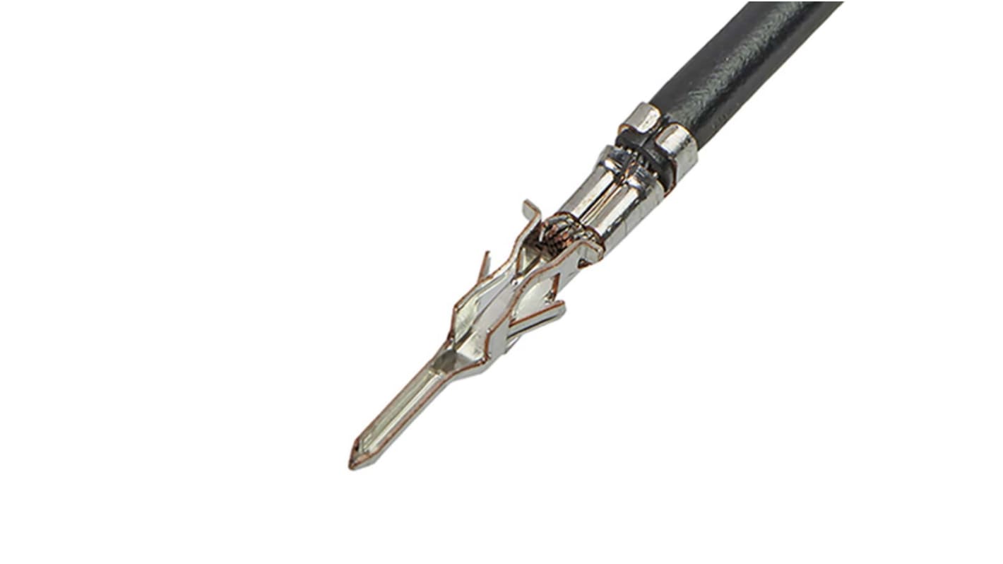 Molex Male Micro-Fit 3.0 to Unterminated Crimped Wire, 75mm, 0.34mm², Black