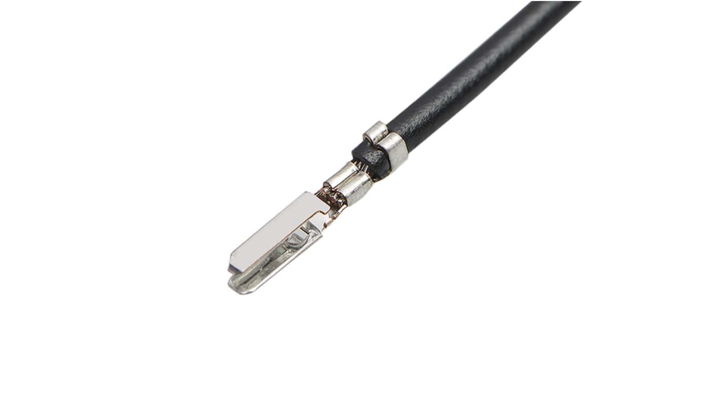 Molex Male CLIK-Mate to Male CLIK-Mate Crimped Wire, 75mm, 0.25mm², Black