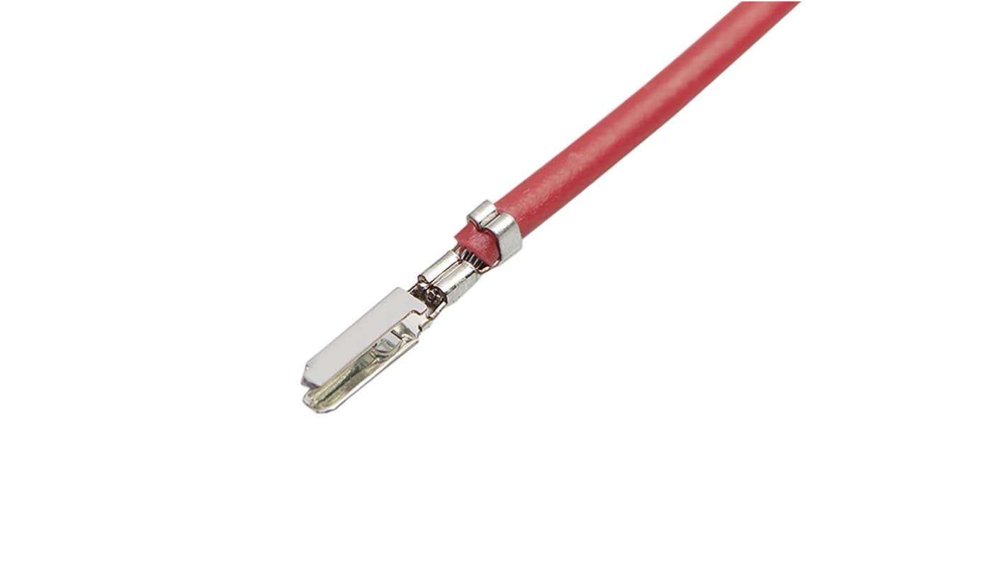 Molex CLIK-Mate Vorverdrahtete Crimp-Kontakte verzinnt, Rot 0.25mm², 75mm