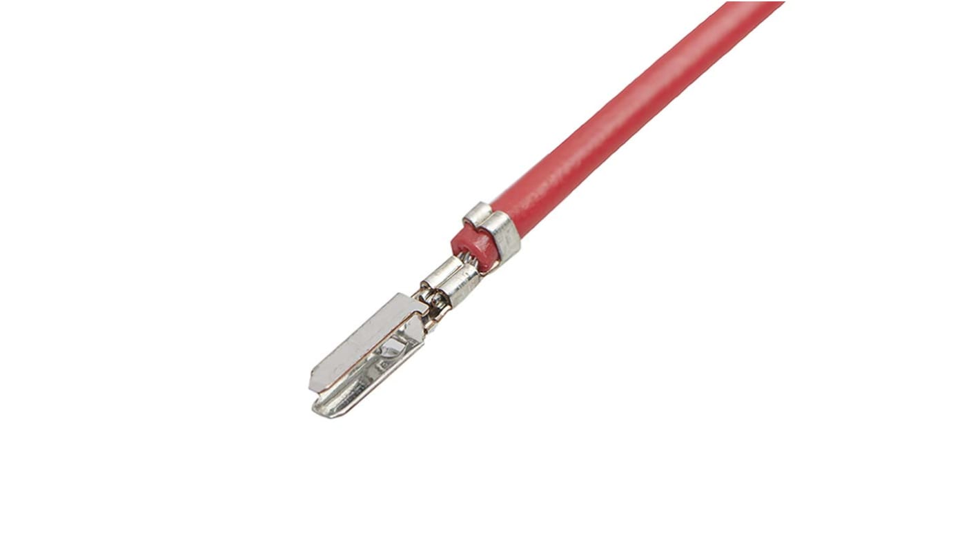 Molex Male CLIK-Mate to Unterminated Crimped Wire, 75mm, 0.25mm², Red
