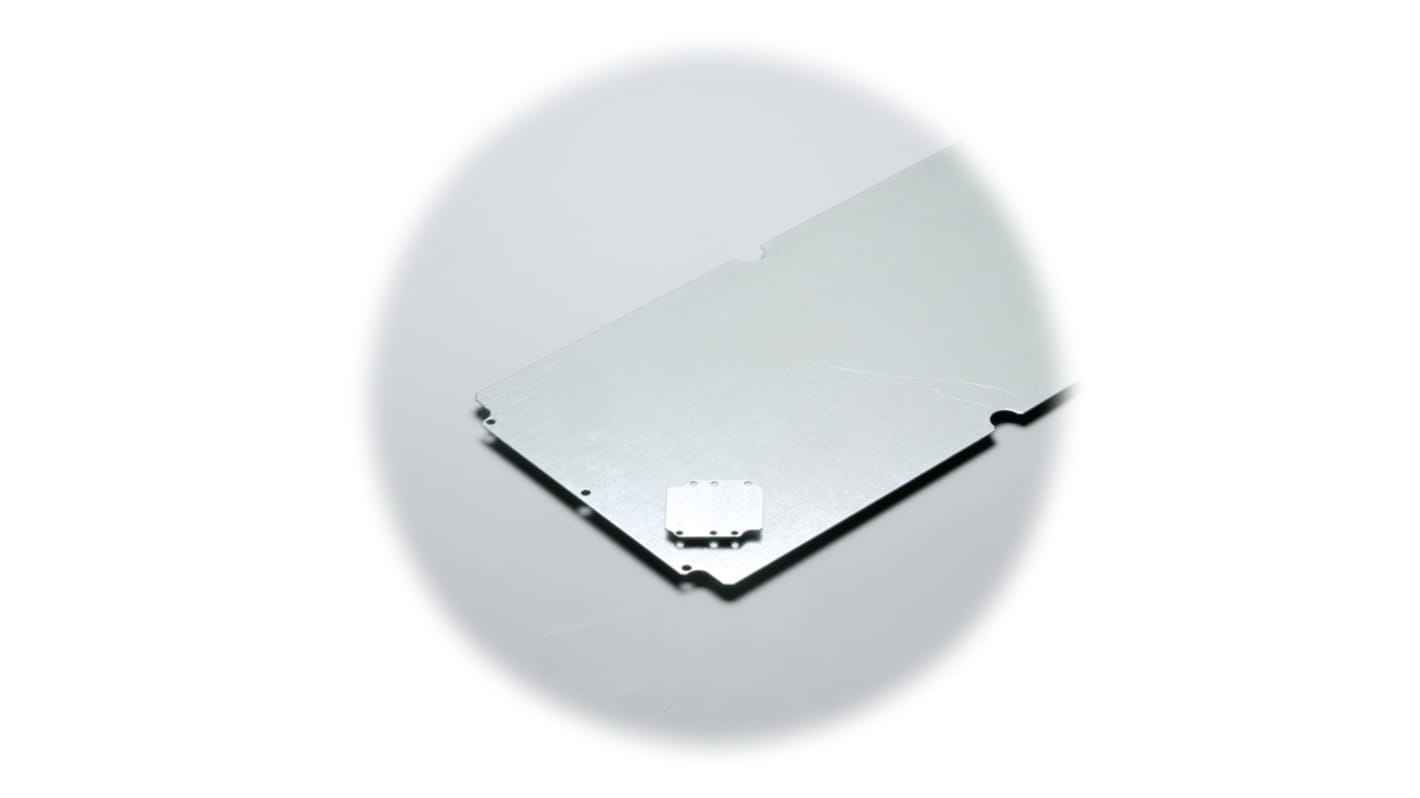 Fibox Aluminium Mounting Plate, 114mm W, 127mm L for Use with ALU