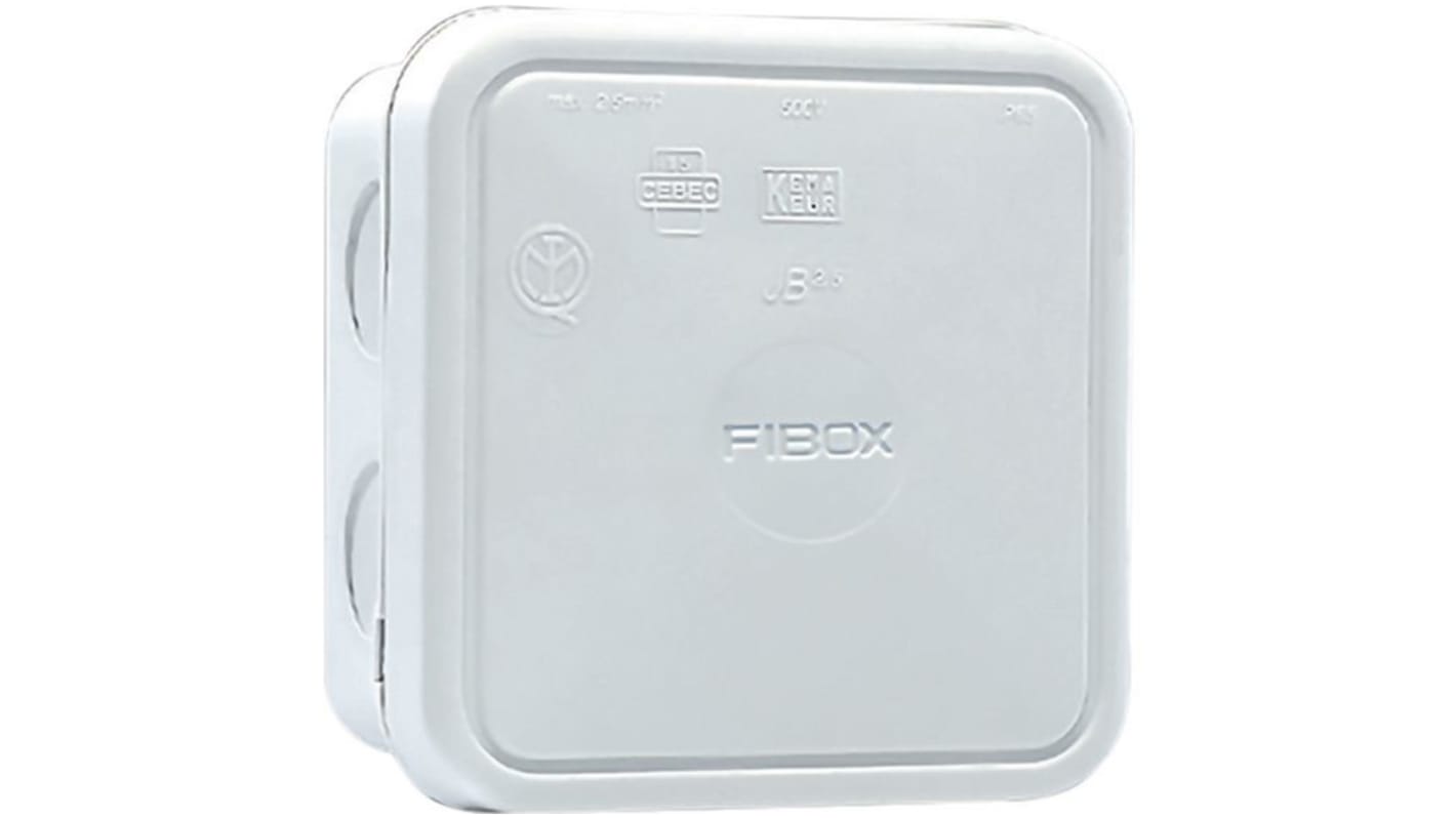 Fibox Installationsdose IP65, BxTxH 90mm x 90mm x 49mm