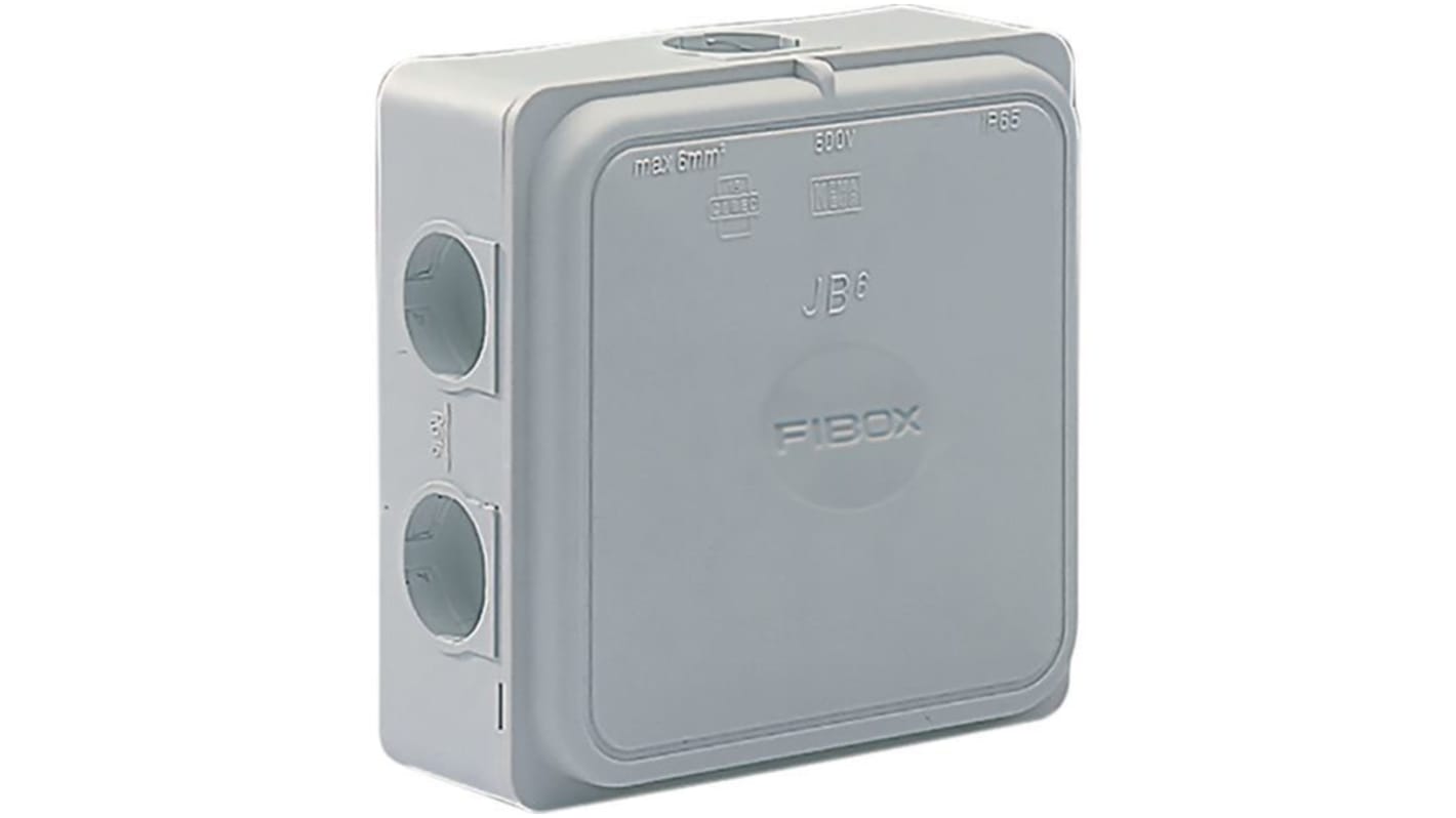 Caja de conexiones Fibox JB 6 G, 110mm, 110mm, 49mm, IP65