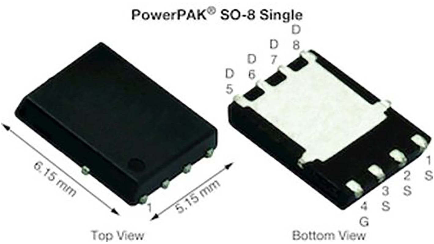 MOSFET Vishay, canale N, 0,0061 Ω, 81 A, PowerPak SO-8, Montaggio superficiale