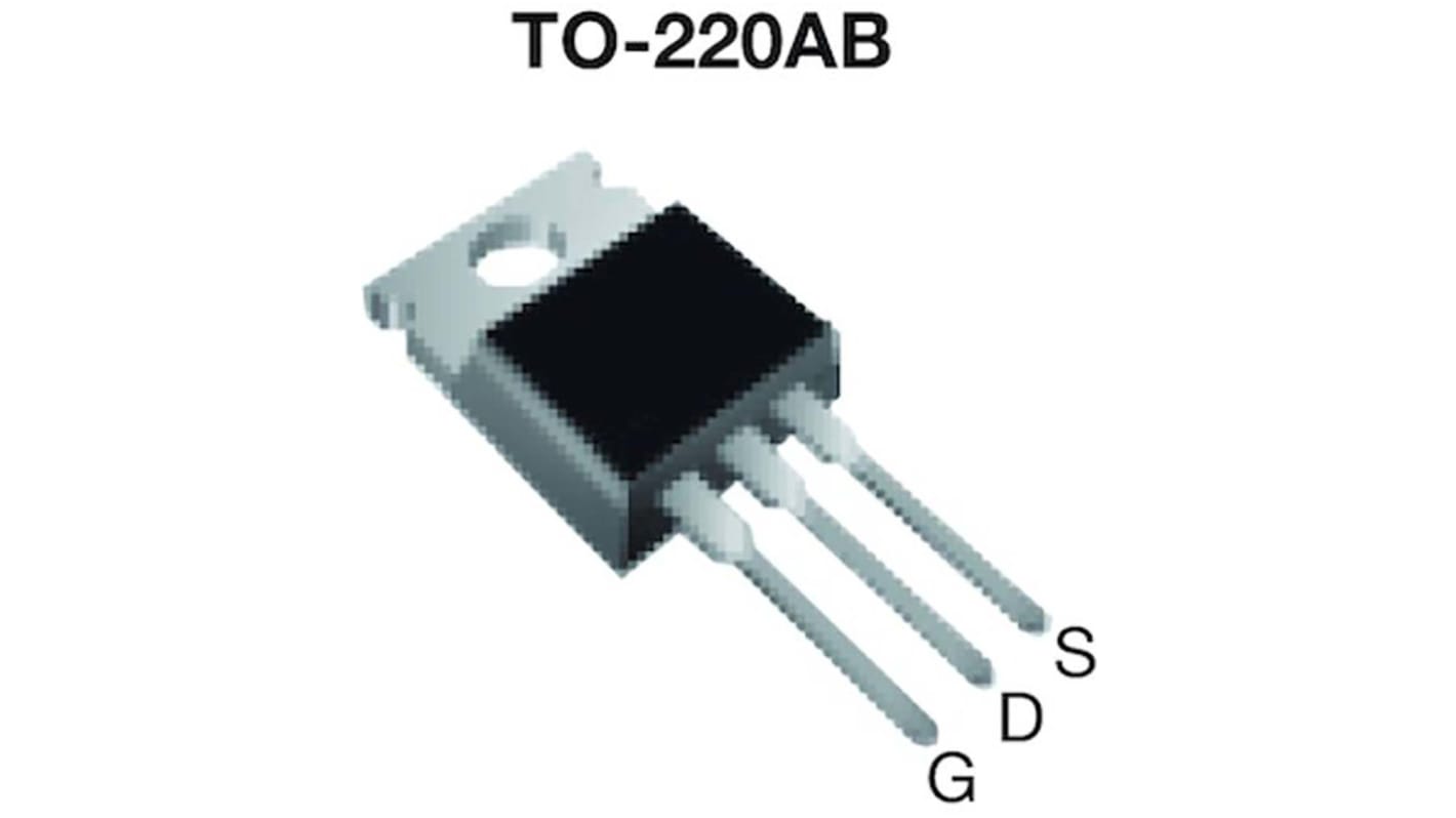 N-Channel MOSFET, 41 A, 600 V, 3-Pin TO-220AB Vishay SIHP068N60EF-GE3