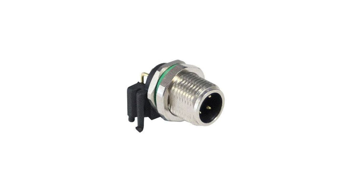 Conector circular Bulgin hembra Ángulo de 90° serie Buccaneer M8 de 3 vías macho, Montaje en Panel, IP67