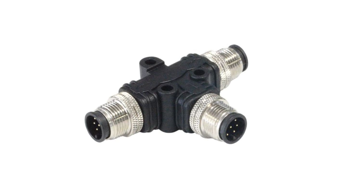 Bulgin Rundsteckverbinder Adapter, Male-polig, Stecker, M8, 1 Ports, 3-polig / Stecker
