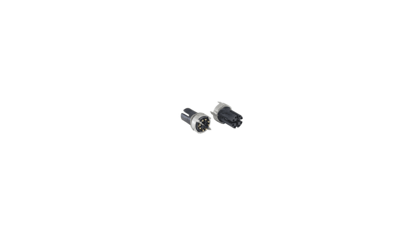 Conector circular Bulgin hembra serie Buccaneer M12 de 5 vías macho a hembra, Montaje en Panel, IP67