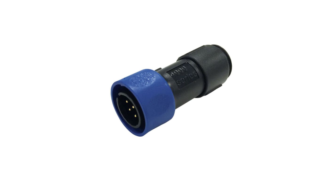 Bulgin Circular Connector, 3 Contacts, PCB Mount, Miniature Connector, Plug, Male, IP66, IP68, IP69K, Buccaneer 4000