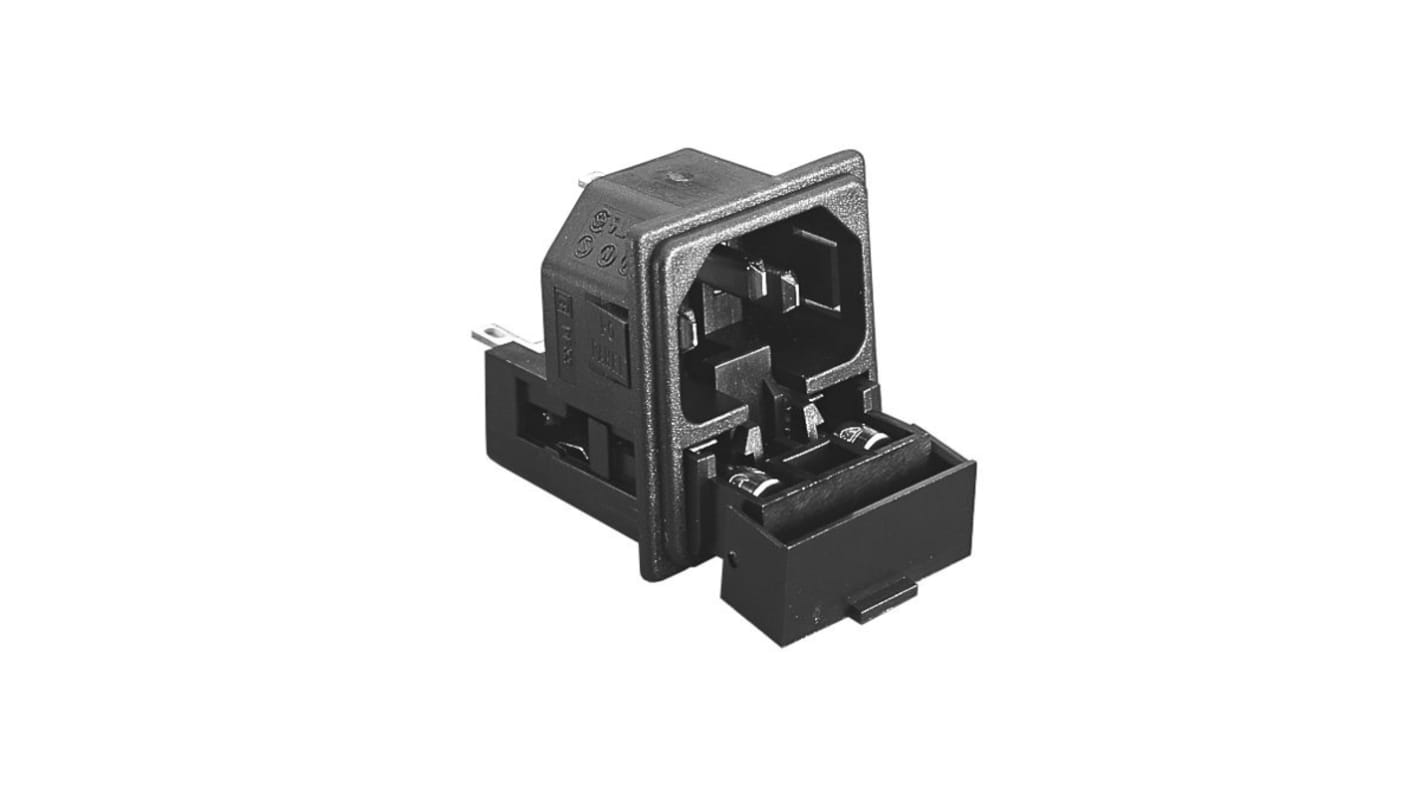 Conector IEC macho Bulgin, , Encaje a Presión, 250 V, 10A de 5 x 20mm