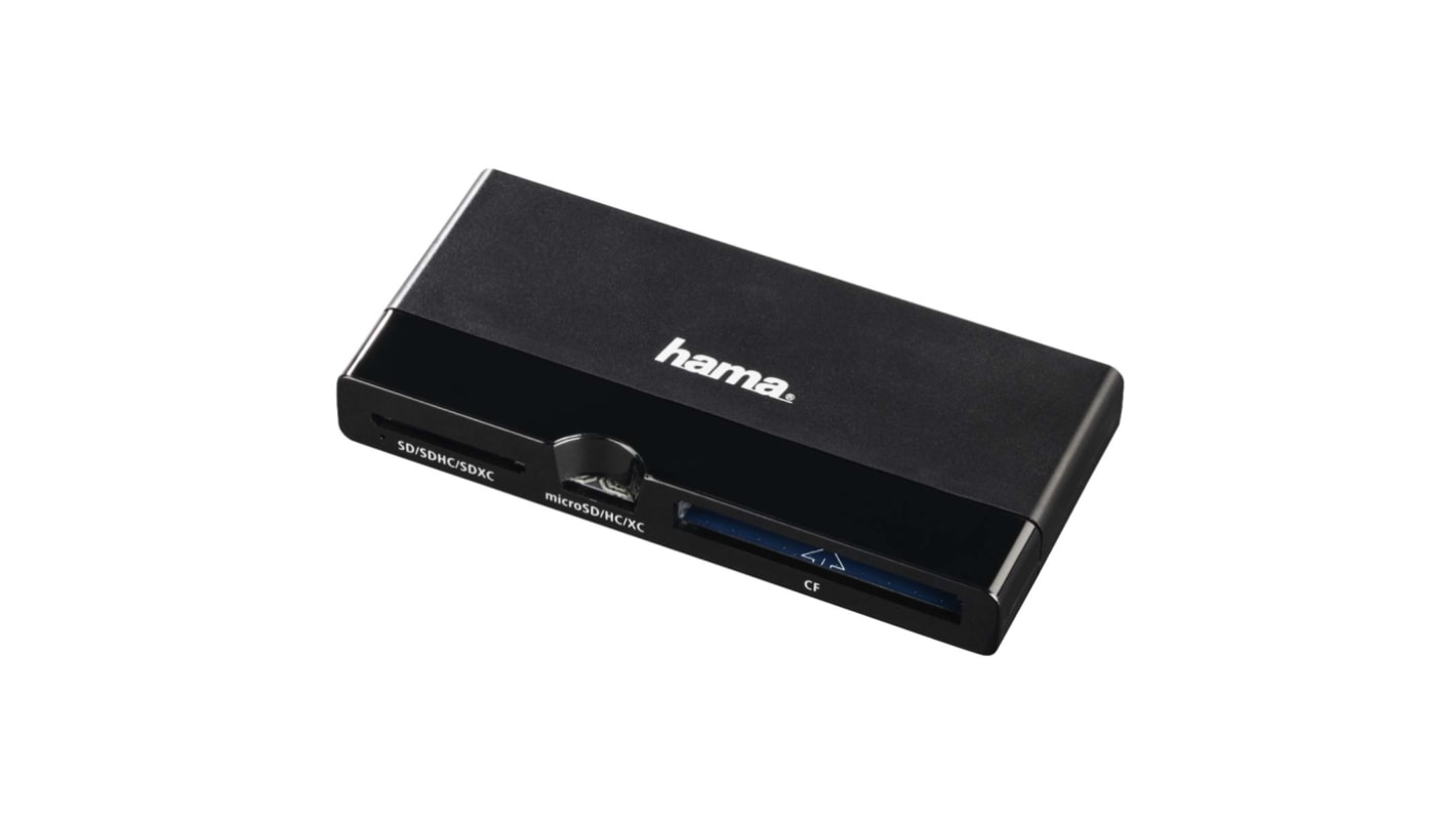 Hama 3 port USB 2.0, USB 3.0 External Multi Card Reader for MicroSD, SD Memory Cards