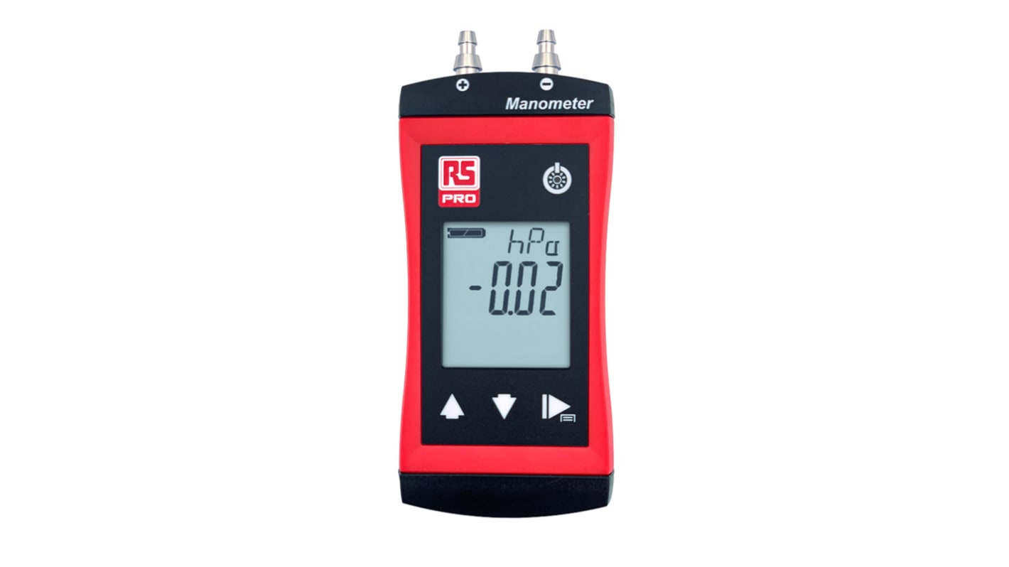 RS PRO RS 1107 Manometer, -200 → 200 mbar