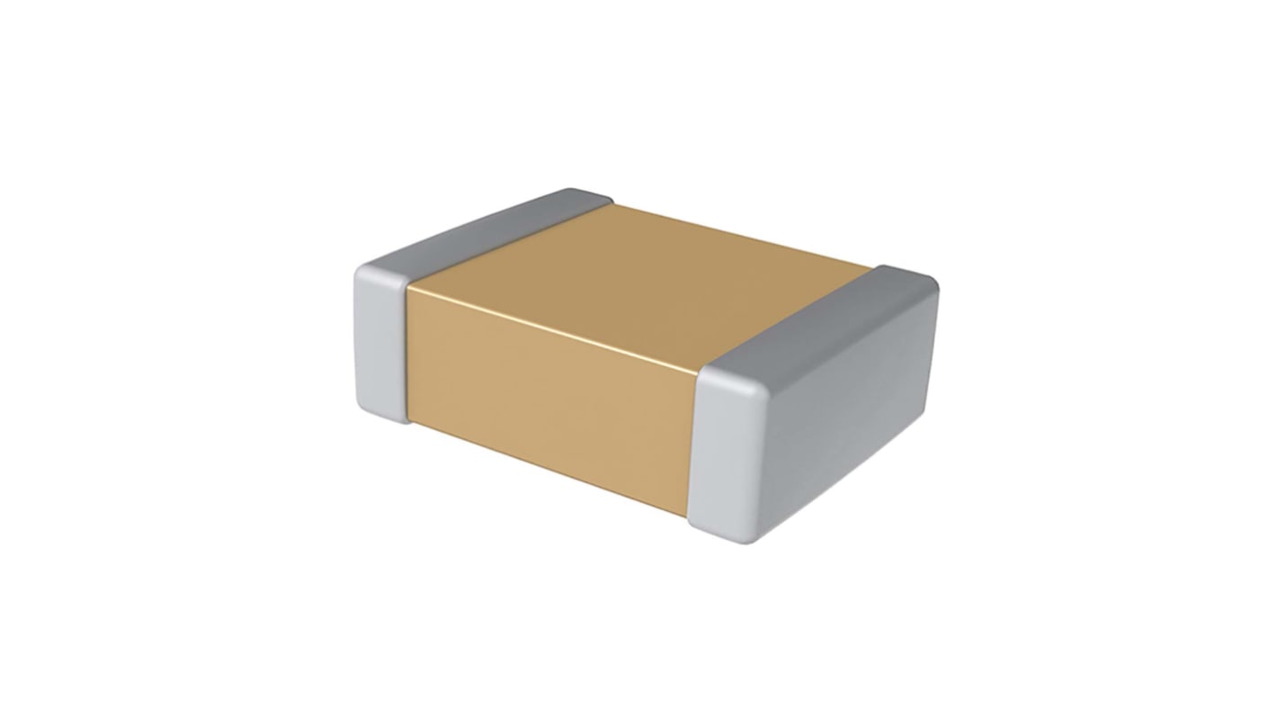 KEMET 1nF Multilayer Ceramic Capacitor MLCC, 100V dc V, 5% , SMD