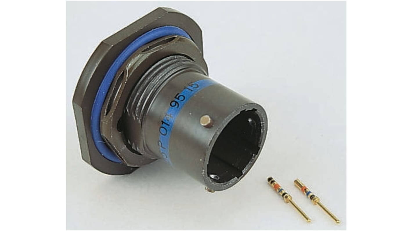 Amphenol Socapex, LJT 13 Way Panel Mount MIL Spec Circular Connector Receptacle, Pin Contacts,Shell Size 11, Bayonet