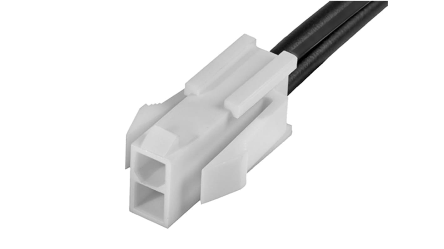 Conjunto de cables Molex Mini-Fit Jr. 215327, long. 600mm, Con A: Macho, 2 vías, Con B: Macho, 2 vías, paso 4.2mm