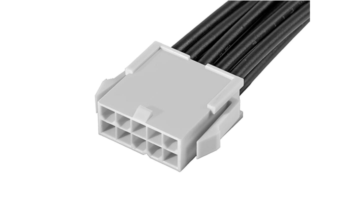 Molex 10 Way Male Mini-Fit Jr. Unterminated Wire to Board Cable, 600mm