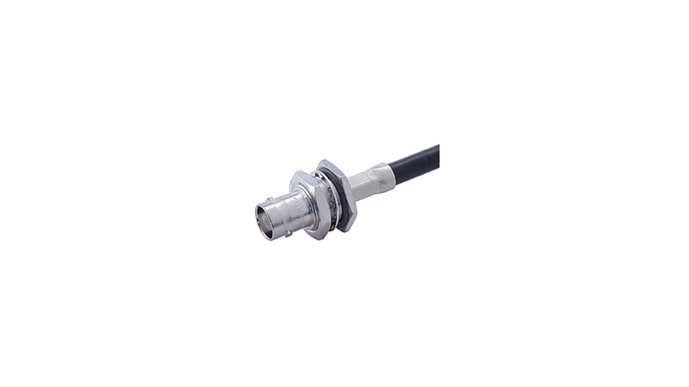 Conector coaxial Huber+Suhner 24_BNC-50-2-13/133_NH, Hembra, Recto, Montaje de Cable, Terminación de Crimpado, Sí,