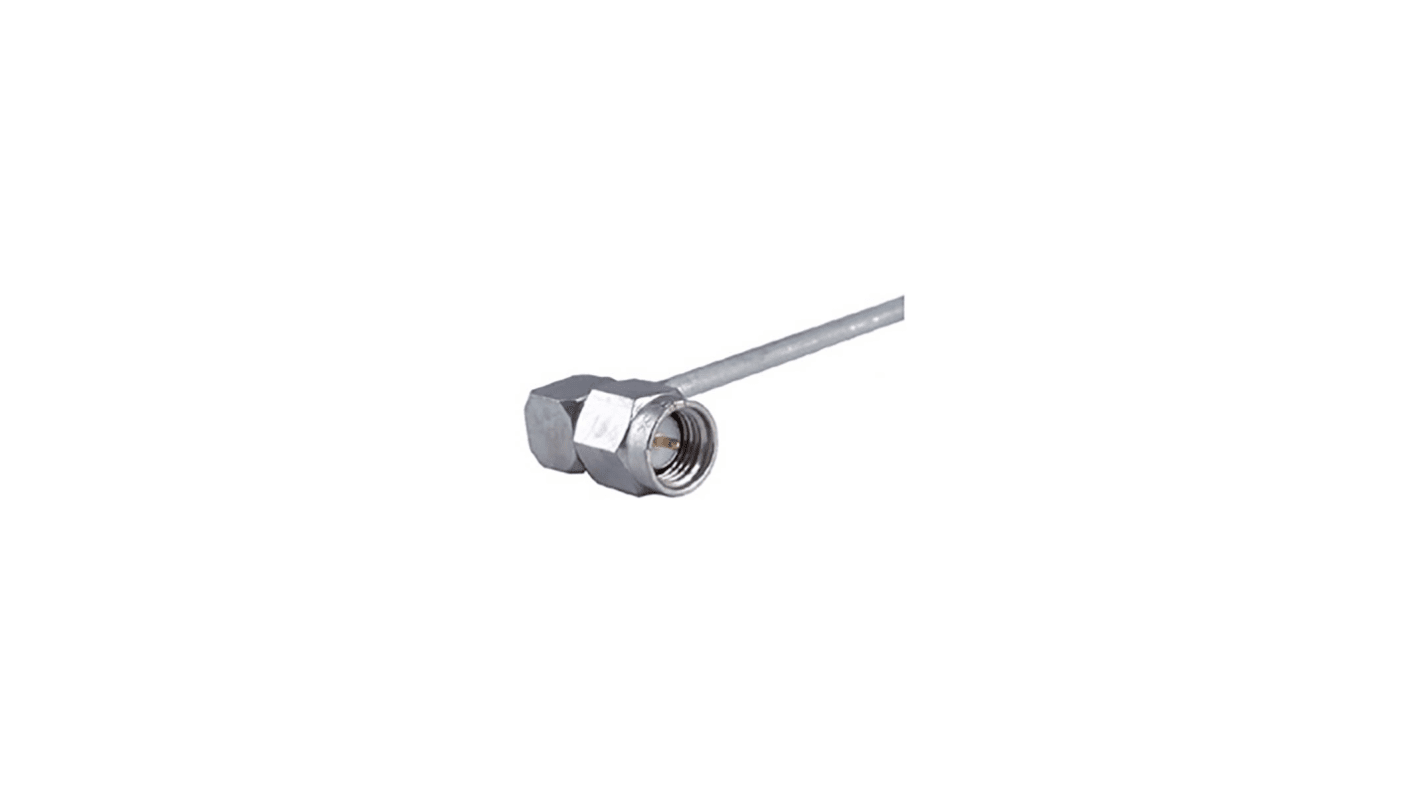 Huber+Suhner 16_SMA-50-2-53/119_NH Series, Plug Cable Mount SMA Connector, Solder Termination, Right Angle Body