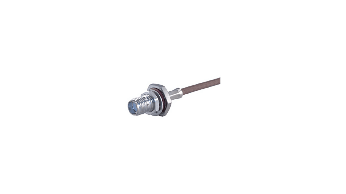 Conector coaxial Huber+Suhner 24_SMA-50-2-46/133_NH, Hembra, Recto, Montaje de Cable, Terminación de Crimpado, Sí,