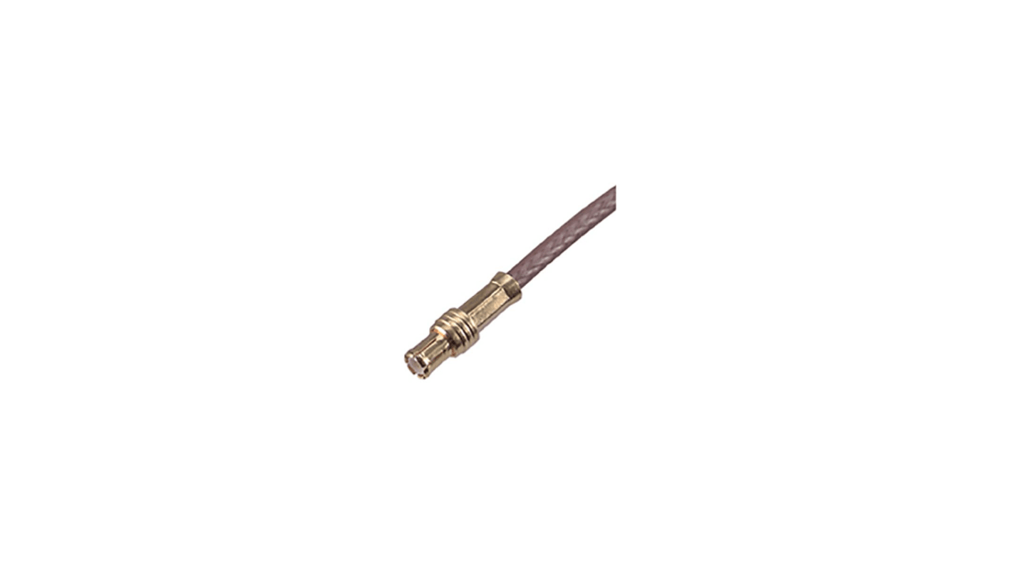 Huber+Suhner 11_MCX-50-2-15/111_NH Series, Plug Cable Mount MCX Connector, Crimp Termination, Straight Body