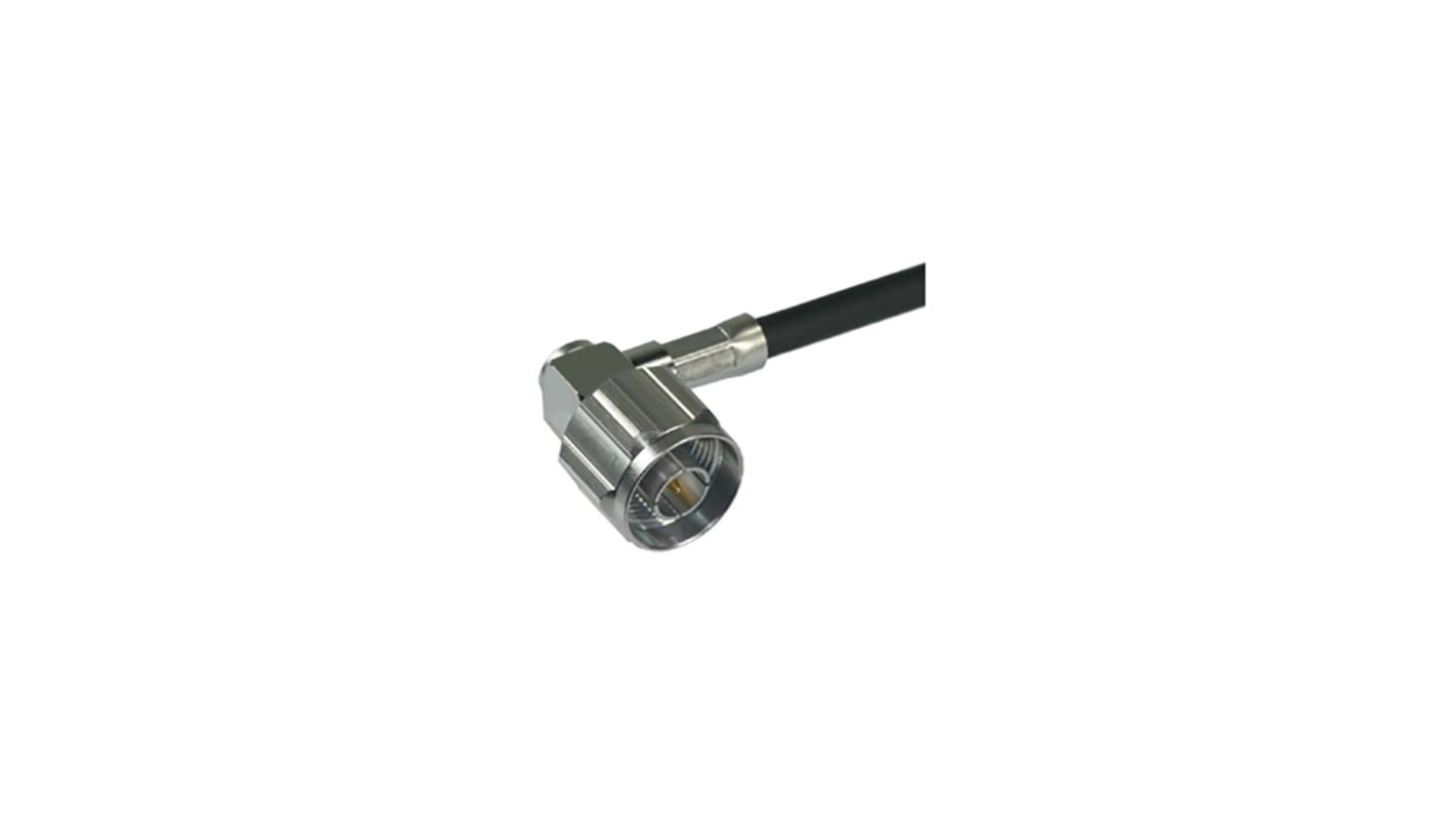Huber+Suhner 16_N-50-4-115/133_UH Series, Plug Cable Mount N Connector, Crimp Termination, Right Angle Body