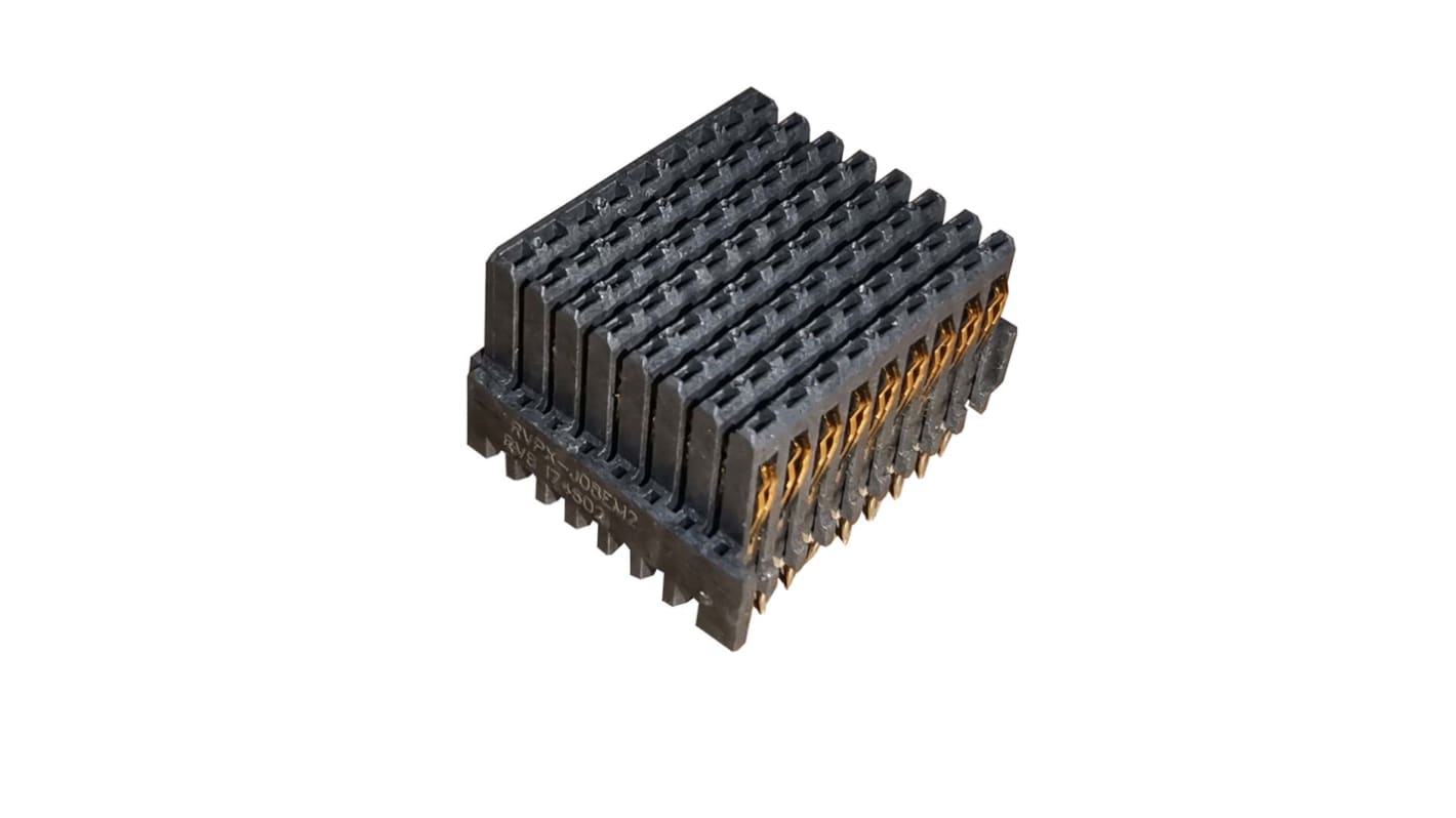 Amphenol VITA 46 motherboard-konnektor, RVPX - VITA 46 Serien, 1.8mm Afstand, 72-Polet, 9 Rækker, Vertikal, Han