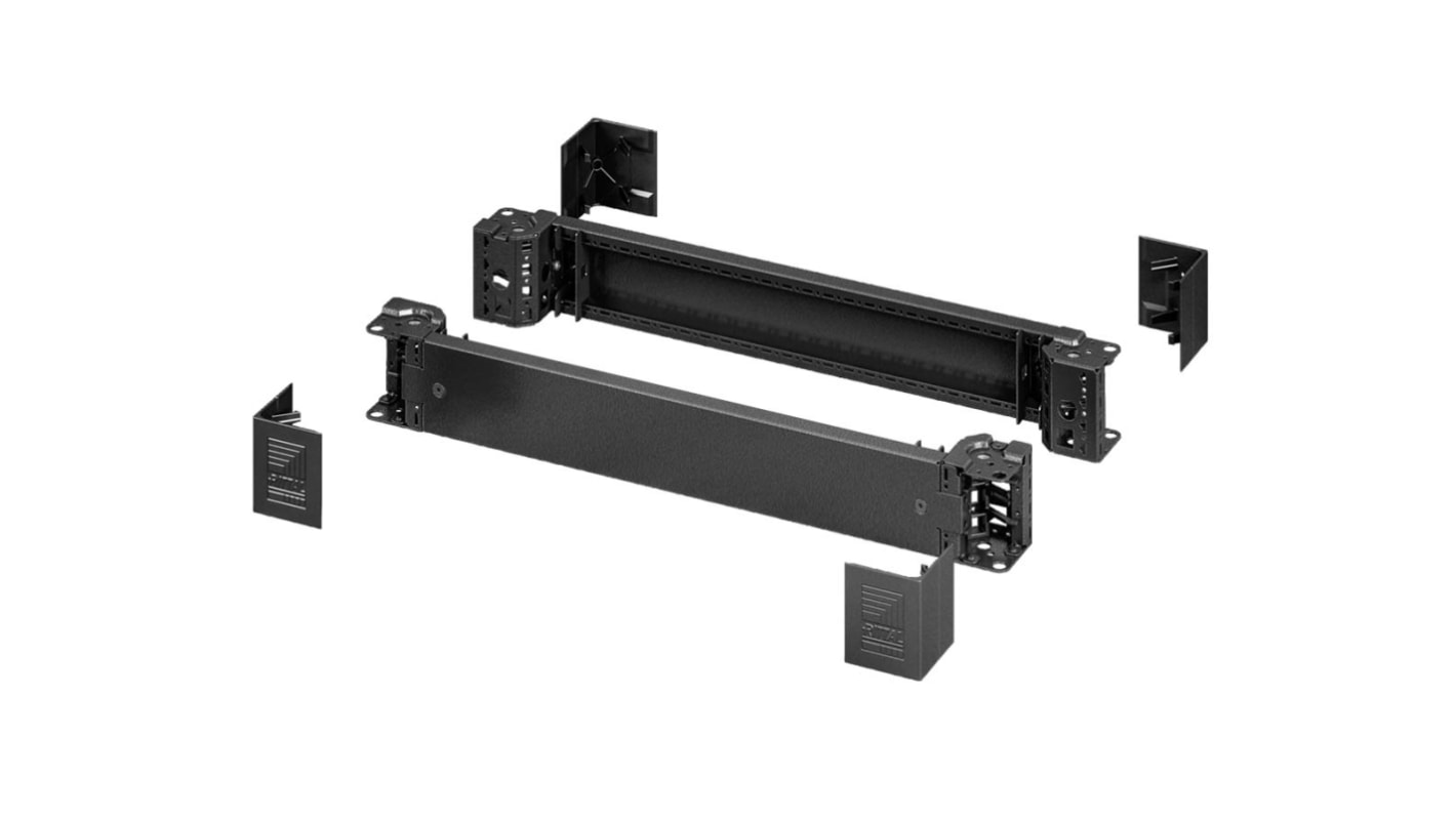 Rittal Stahlblech Rack-Frontplatte x 20TE, Schwarz