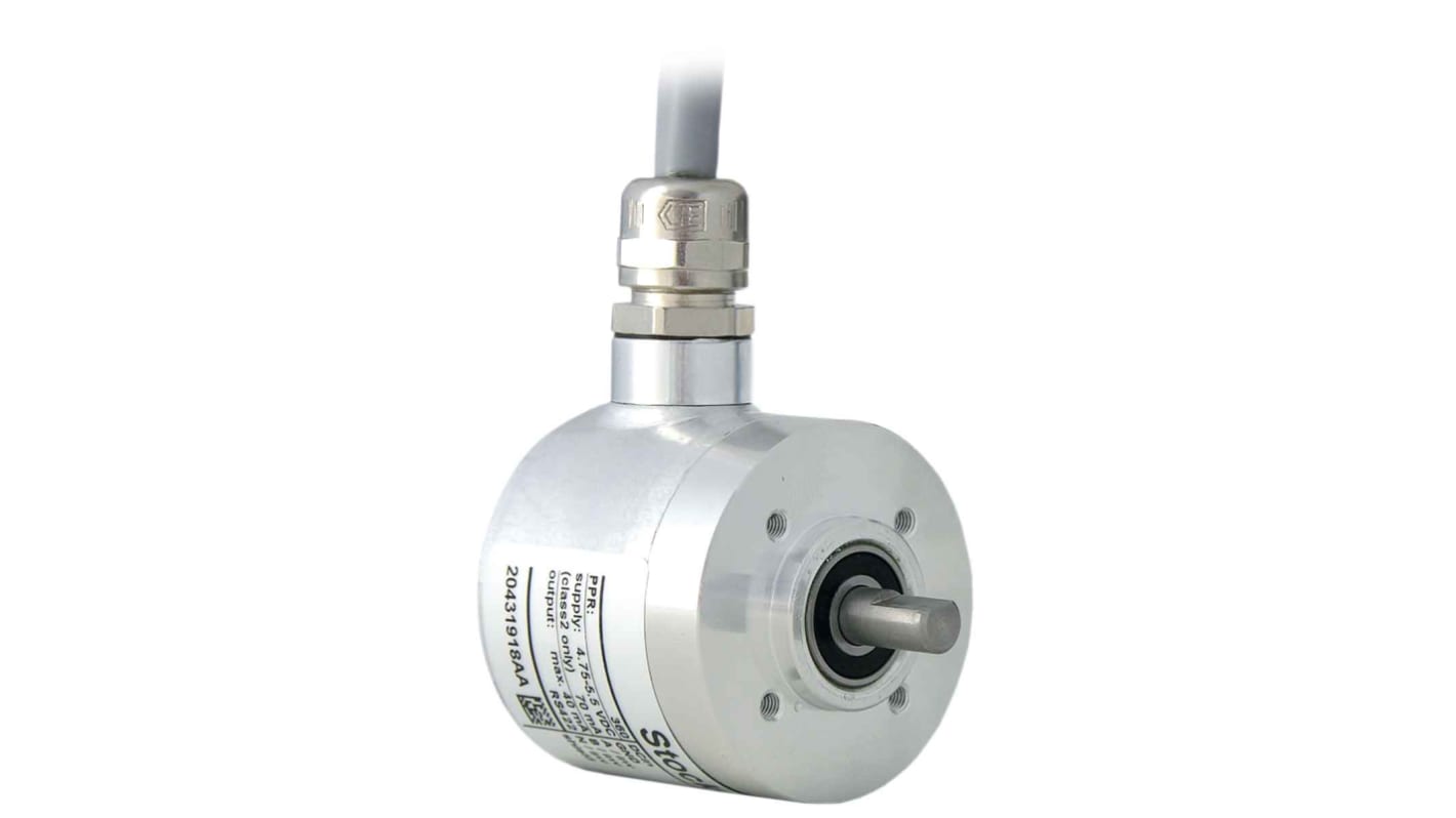 Encoder incremental RS PRO, 360 impulsos/rev, 12000rpm máx., salida TTL, con Cable, 4,75 → 5,5 V dc, IP65