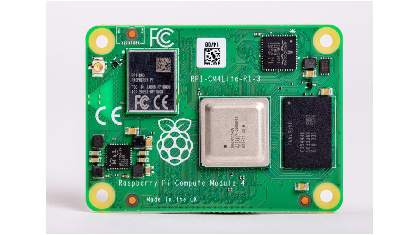 Raspberry Pi Compute Module 4 (CM4) mit WiFi 8 GB Lite CM4 8 GB Prozessor: BCM2711