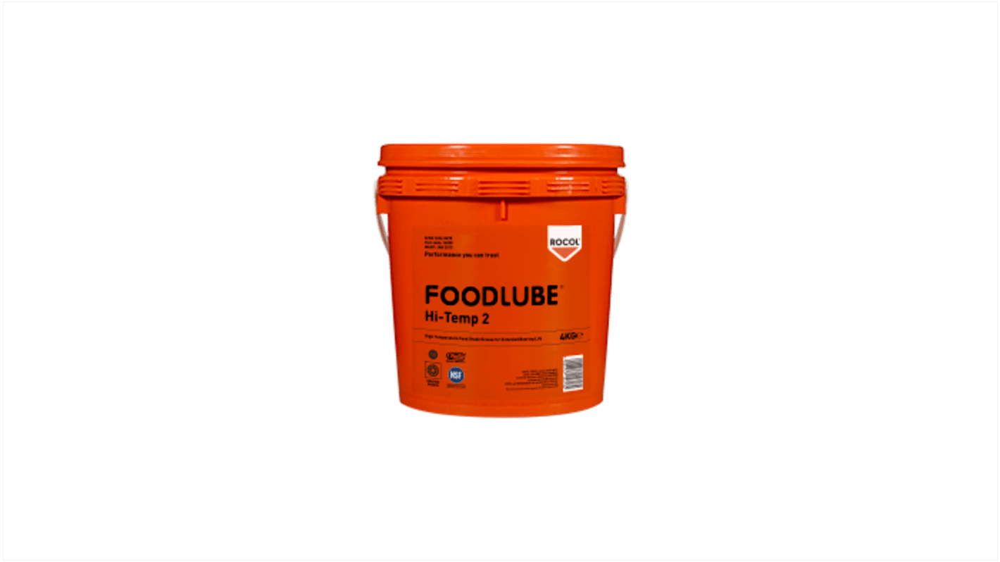 Rocol Foodlube® Hi-Temp 2 Silikon Fett Weiß -20°C bis +200°C, Eimer 4 kg