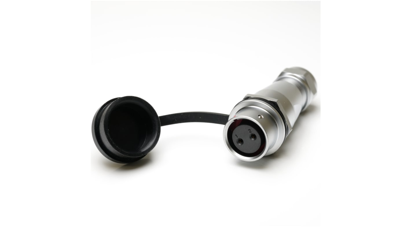 Conector circular RS PRO hembra de 2 vías hembra, montaje aéreo, IP67