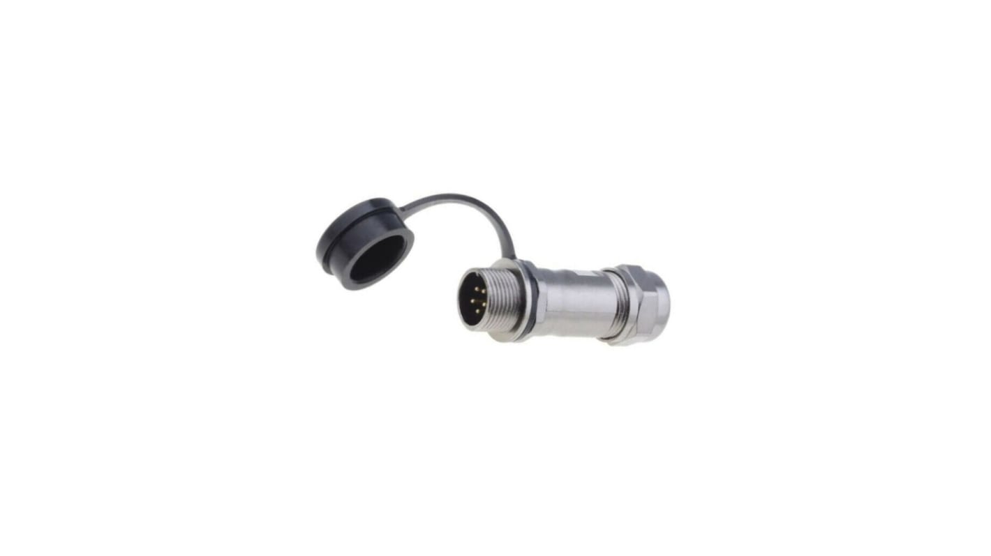 Conector circular RS PRO macho de 5 vías macho, montaje aéreo, IP67