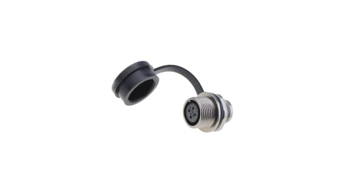 Conector circular RS PRO hembra de 4 vías hembra, Montaje frontal, IP67