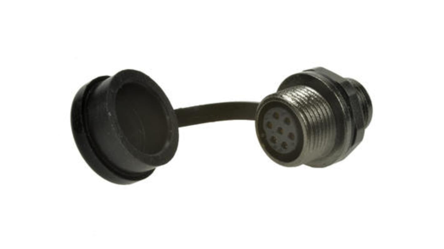 Conector circular RS PRO hembra de 7 vías hembra, Montaje frontal, IP67