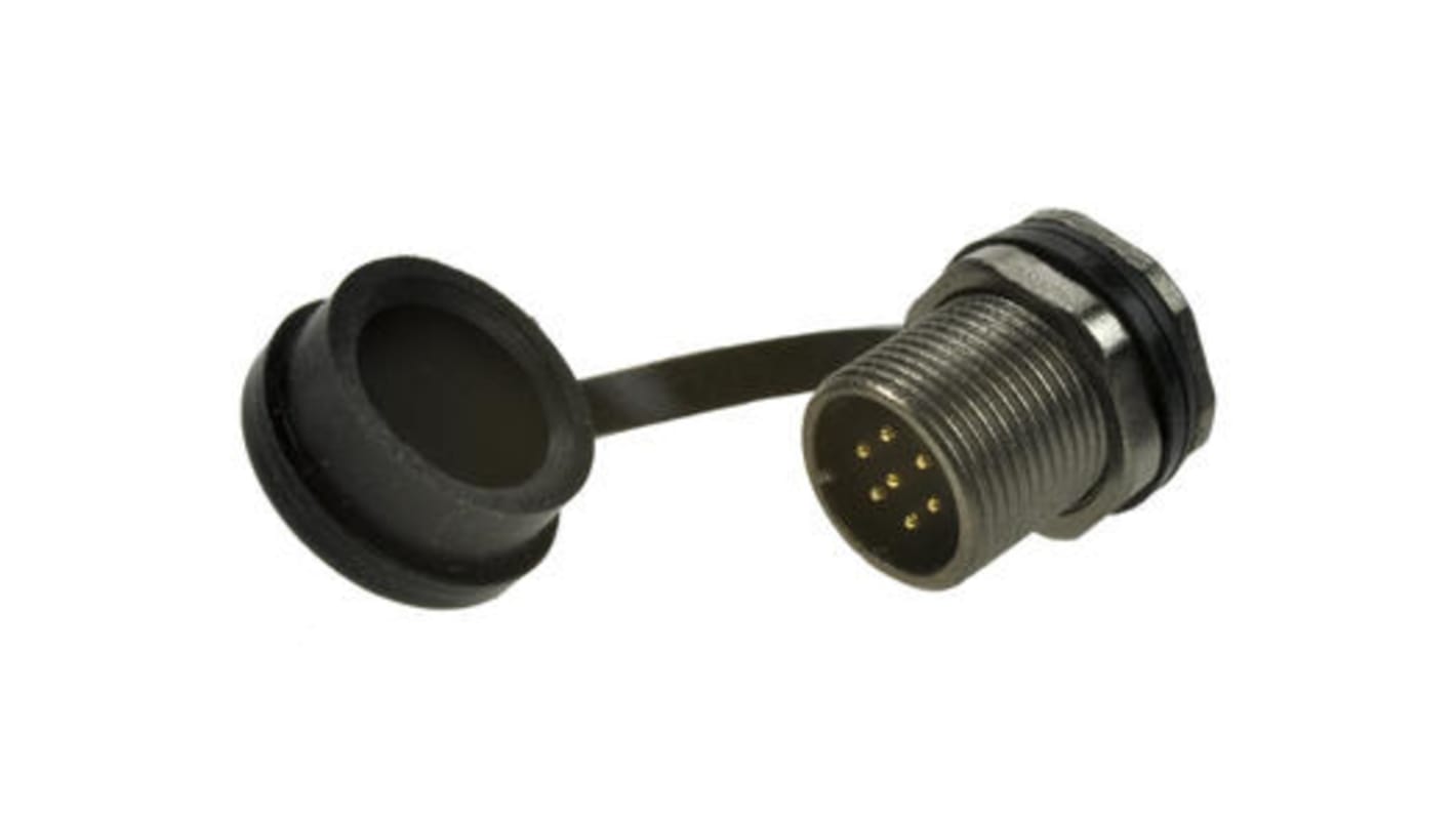 Conector circular RS PRO macho de 7 vías macho, Montaje trasero, IP67