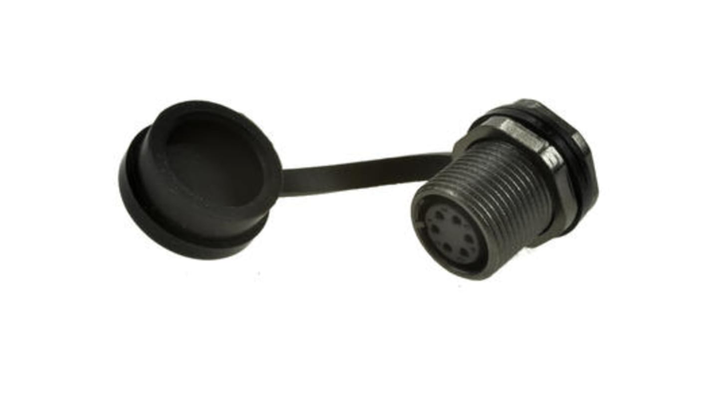 Conector circular RS PRO hembra de 6 vías hembra, Montaje trasero, IP67