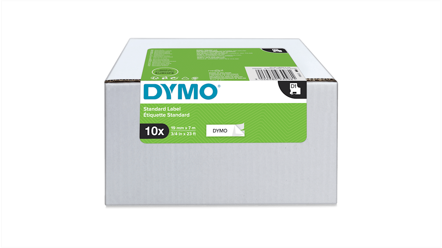 Dymo on White Label Printer Tape