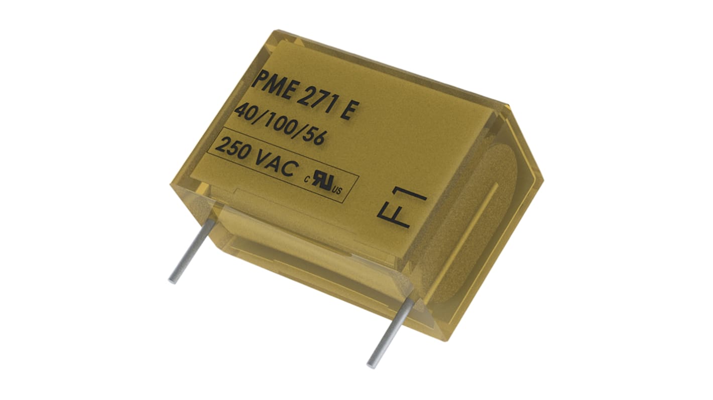 KEMET PME271 X2 Metallpapierkondensator 10nF ±20% / 300V ac, THT Raster 15.2mm