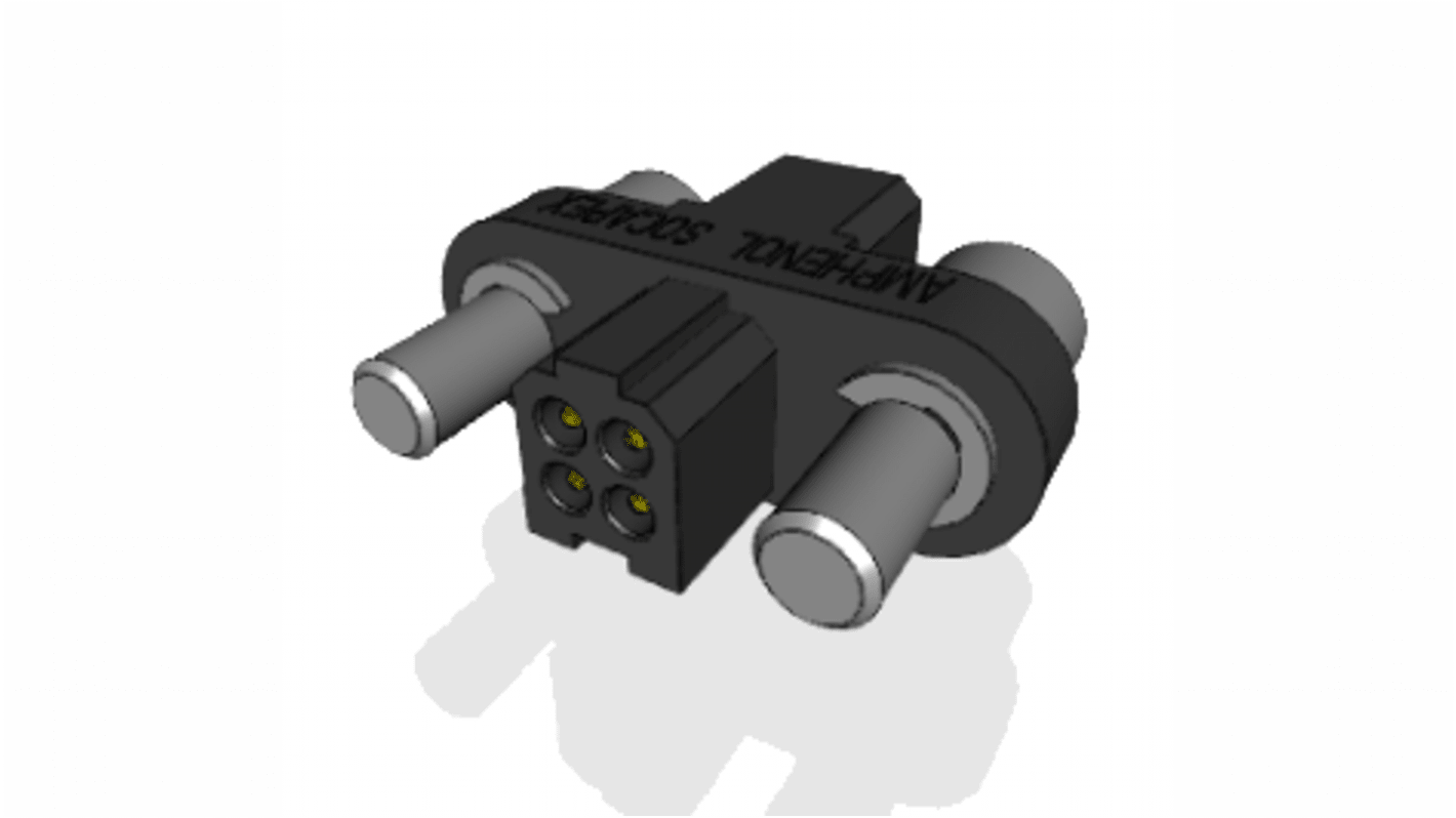 Conector macho para PCB Amphenol Socapex serie MHDAS de 4 vías, 2 filas, paso 1.27mm, para crimpar, Montaje en PCB