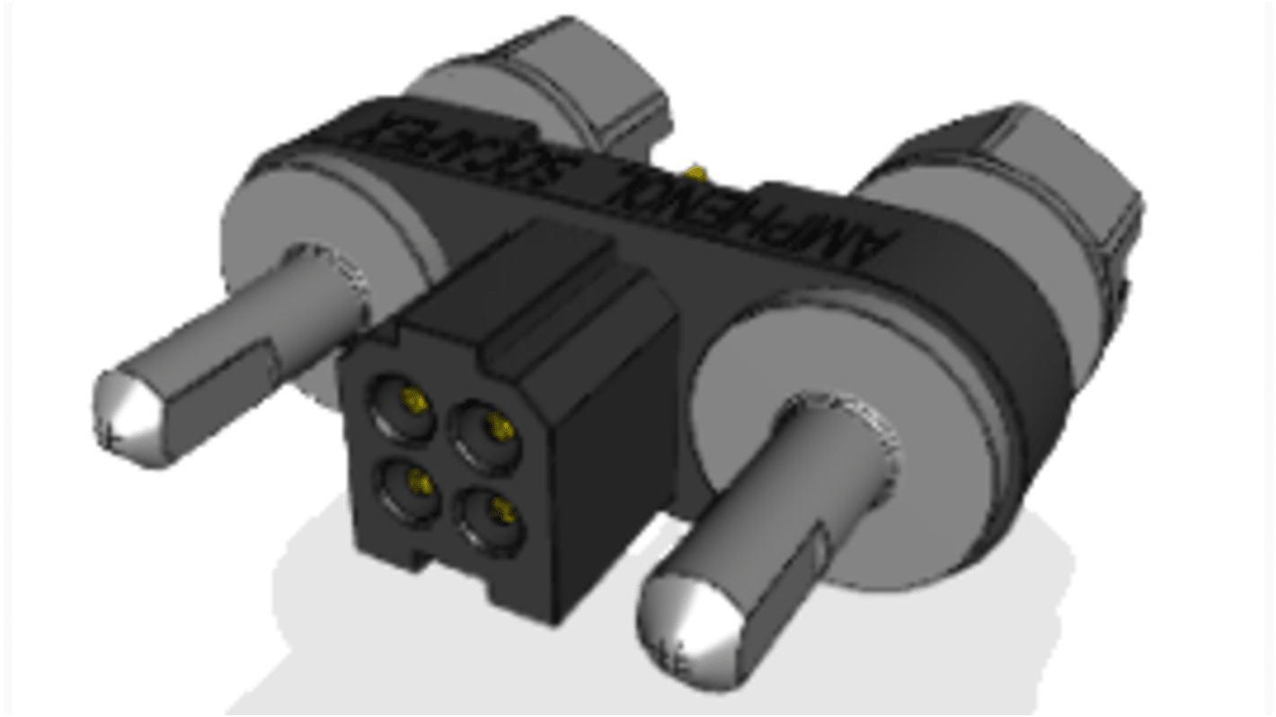 Amphenol Socapex MHDAS Mikro HDAS, 1.27mm pitch, 4-polet med 2 rækker Lige Printstiftliste, Printmontering