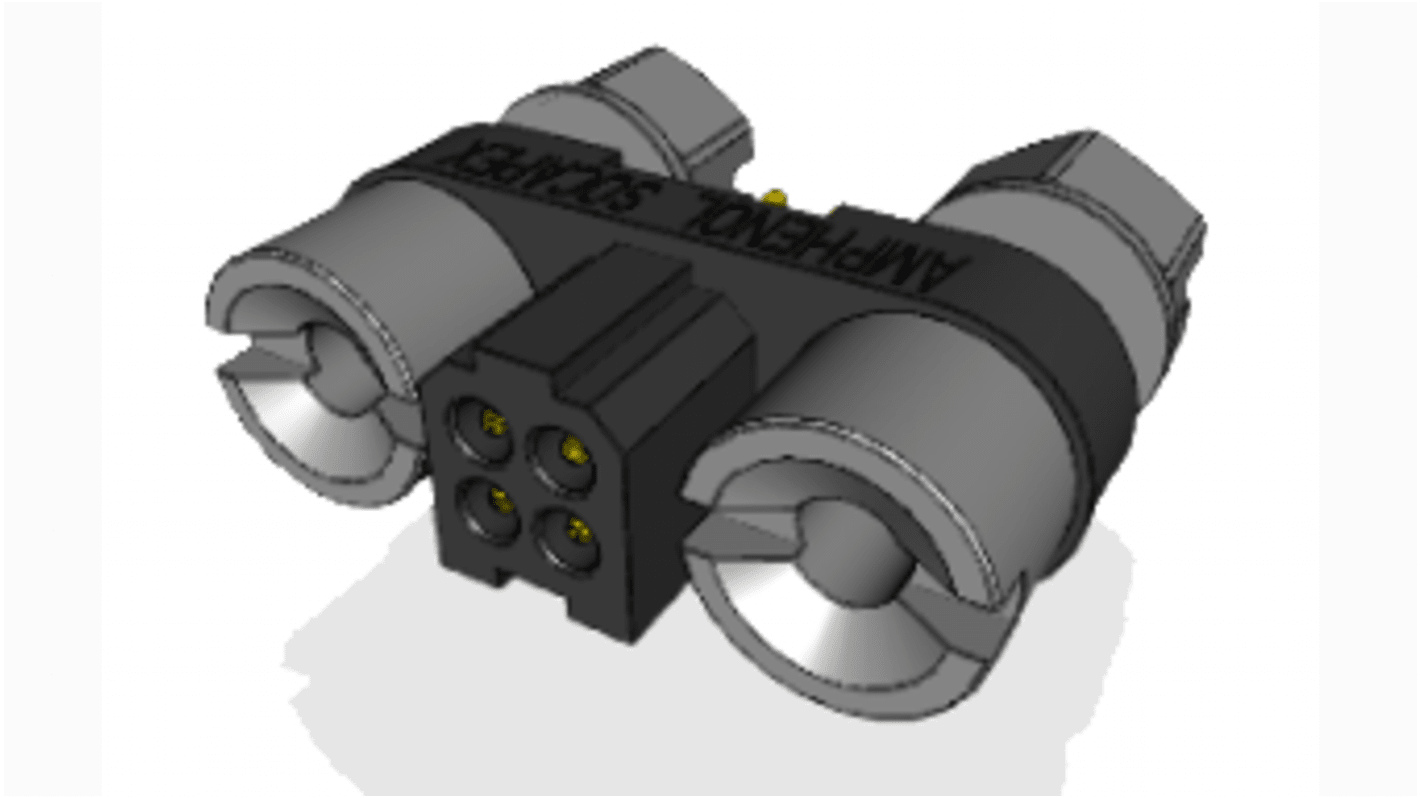 File di contatti PCB Amphenol Socapex, 4 vie, 2 file, passo 1.27mm