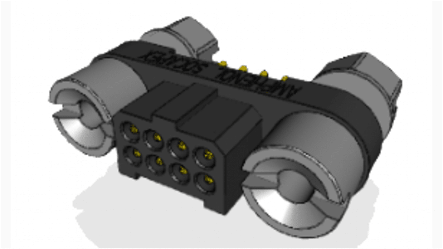 Amphenol Socapex MHDAS Leiterplatten-Stiftleiste Stecker Gerade, 8-polig / 2-reihig, Raster 1.27mm,