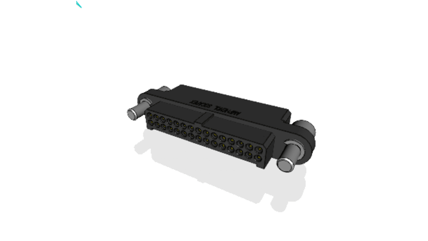 Conector macho para PCB Amphenol Socapex serie MHDAS de 30 vías, 2 filas, paso 1.27mm, para crimpar, Montaje en PCB