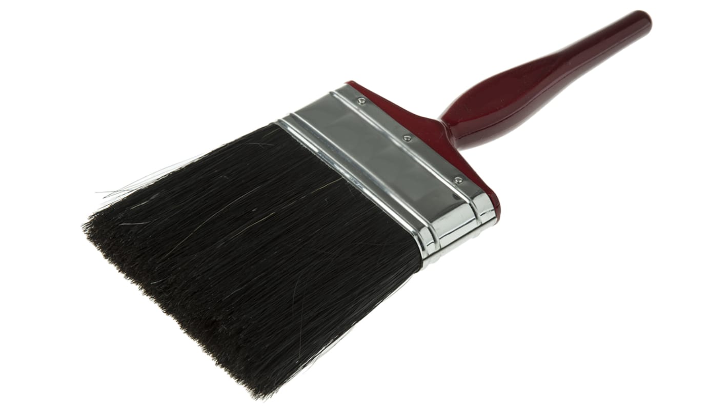 RS PRO Broad 100mm Paint Brush with Flat Bristles