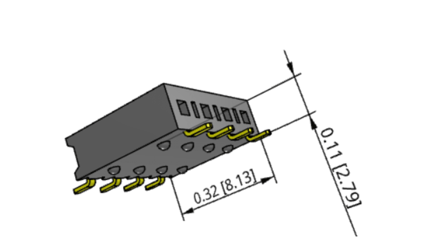 SSM104LSHTR Samtec SSM Series Right Angle Surface Mount PCB