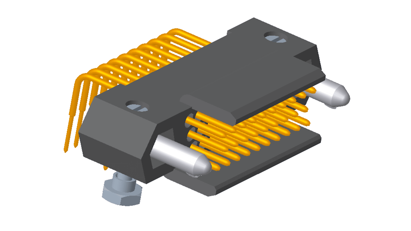 File di contatti PCB Amphenol Socapex, 29 vie, 3 file, passo 1.905mm