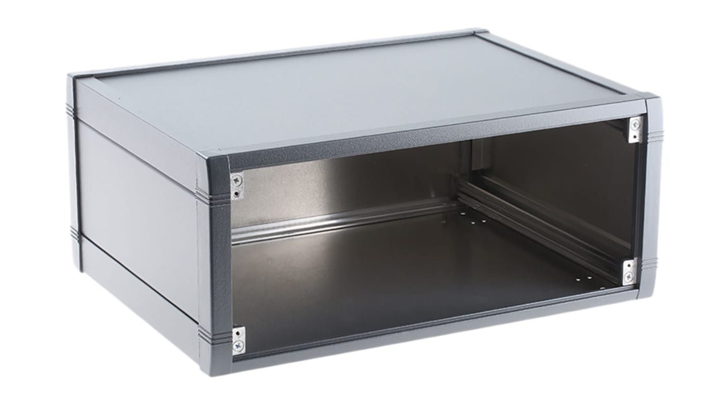 Caja de consola METCASE, serie Mettec, de Aluminio de color Gris, 230 x 193 x 120mm